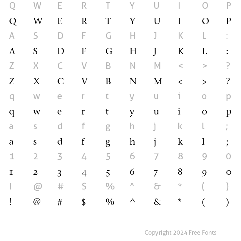 Character Map of Stone Serif OS ITC Medium