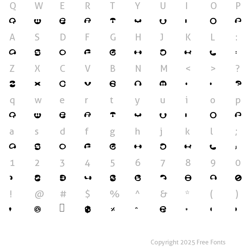 Character Map of Stoopid Normal