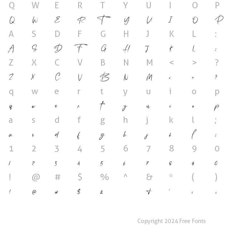 Character Map of Story Fresh BrushNormal Regular