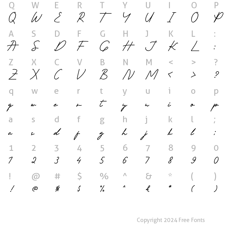 Character Map of Storywise Regular