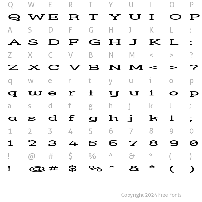 Character Map of Street Corner Slab HyperExtend Regular