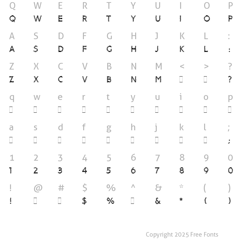 Character Map of Strobos LET Plain