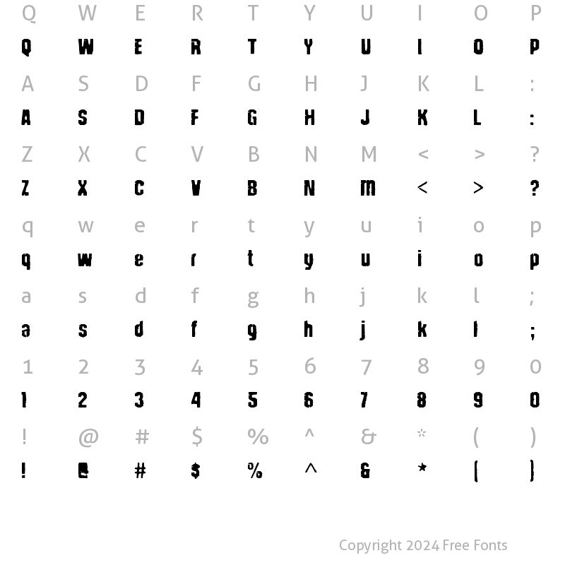 Character Map of Structia War