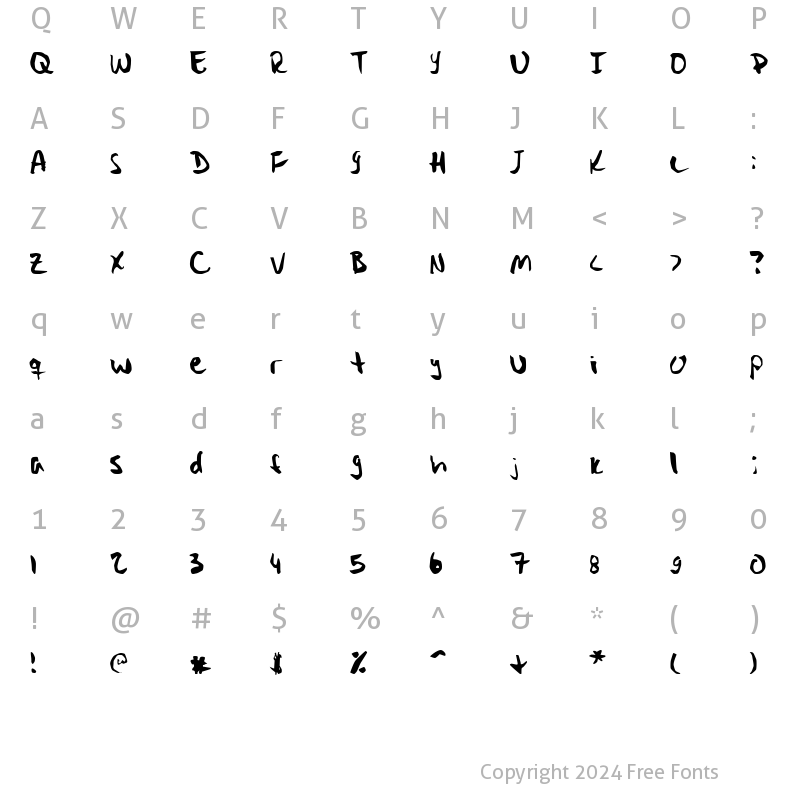 Character Map of Stryka Regular