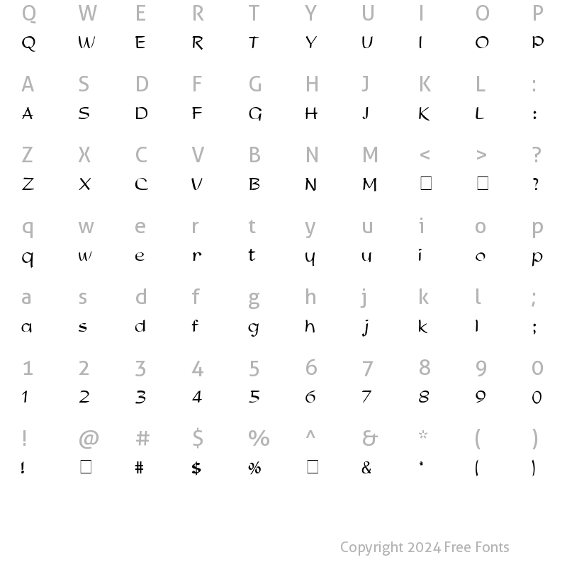 Character Map of Stud Normal