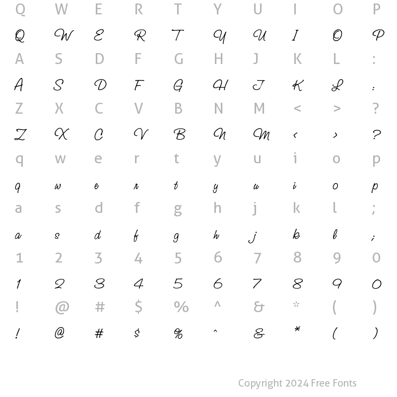 Character Map of StudioScriptTT Regular