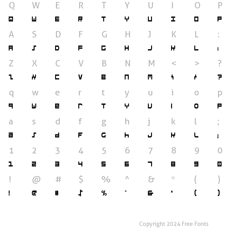 Character Map of Stuntman Condensed Condensed