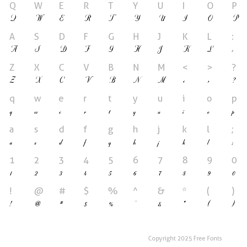 Character Map of StuyvesantICG Solid