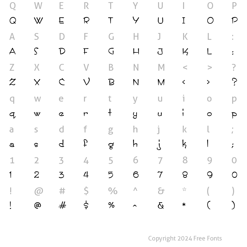 Character Map of Styleboy ITC Std Regular