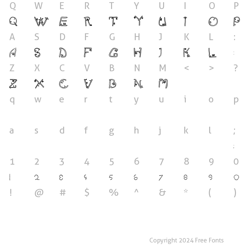 Character Map of Stylophonia Anti Regular