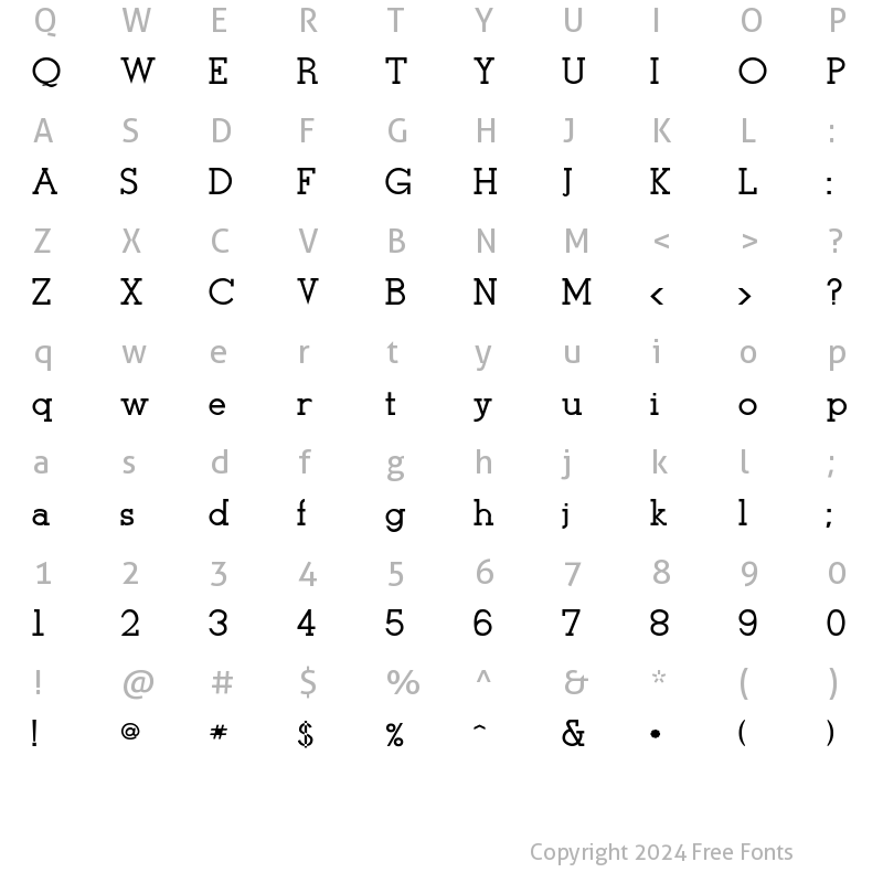 Character Map of Stymie-Bold Regular