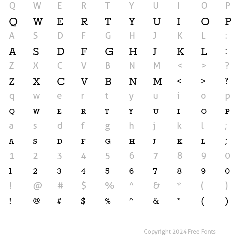 Character Map of StymieDCDReg Regular