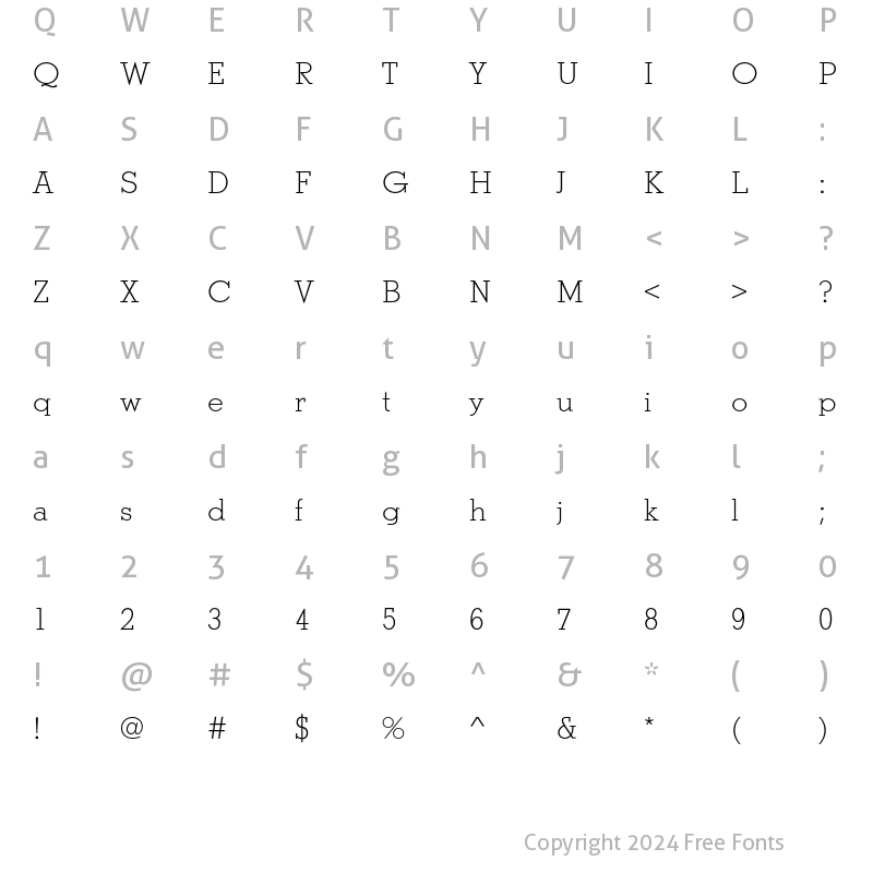 Character Map of StymieEF Light Regular