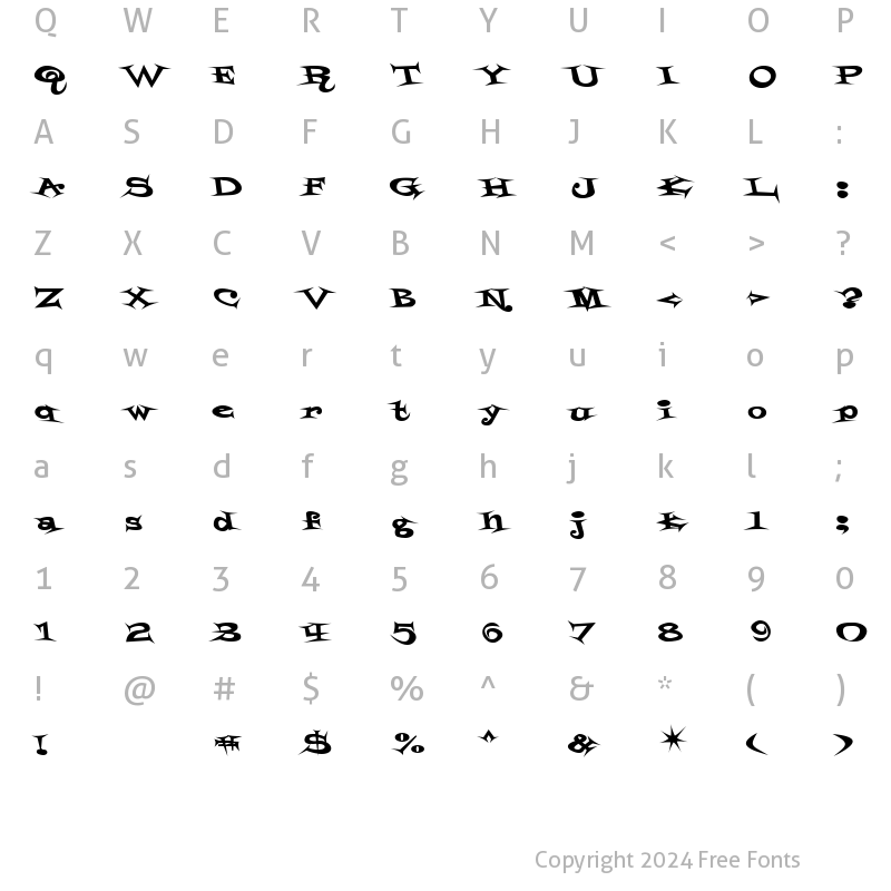 Character Map of Styrofoam Feelings Regular