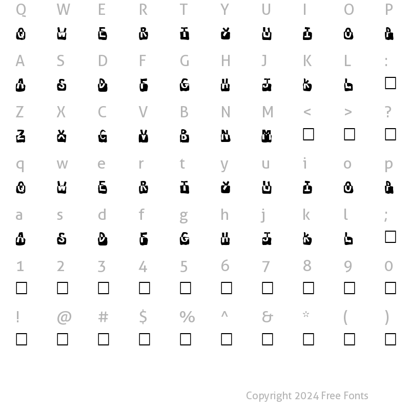 Character Map of Submerged Watery