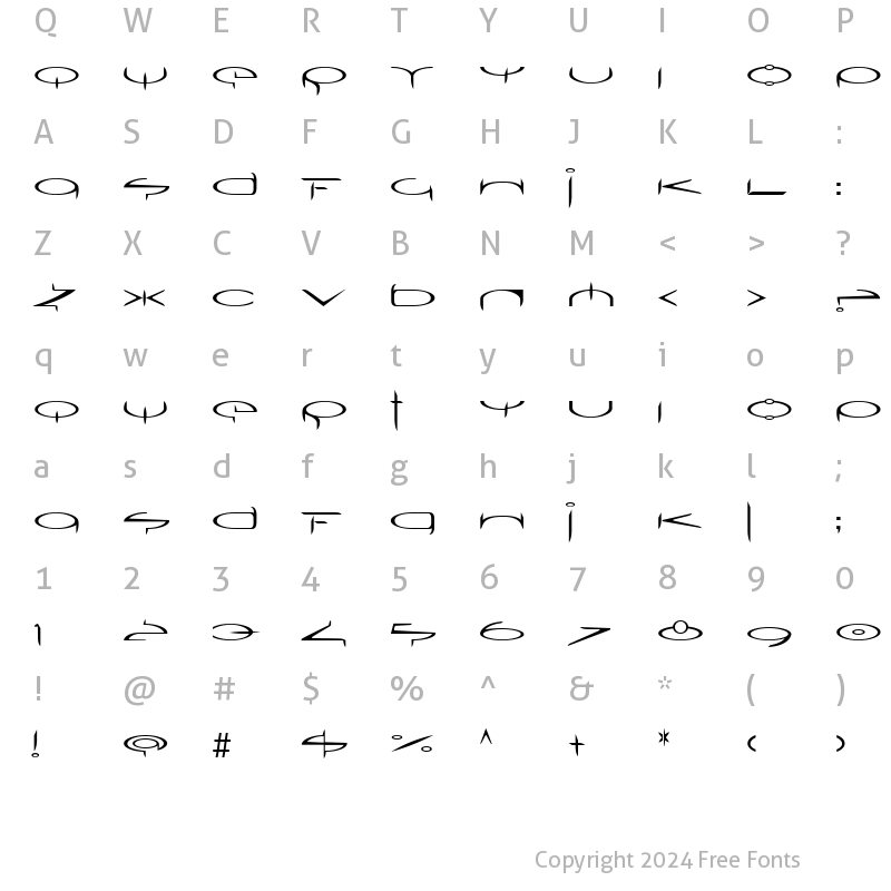 Character Map of SubmergeTwo LT Regular