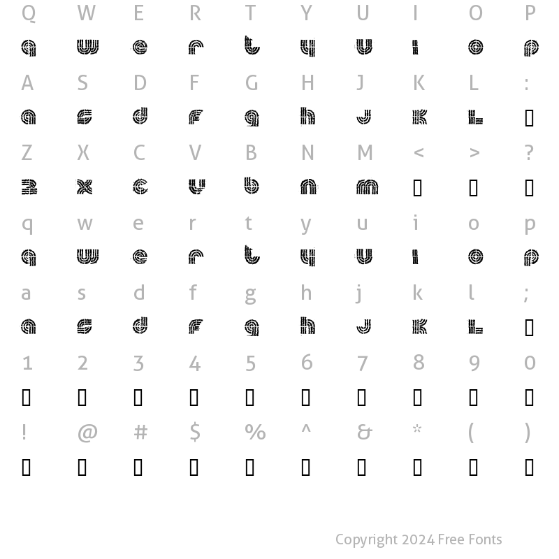 Character Map of sueca Regular