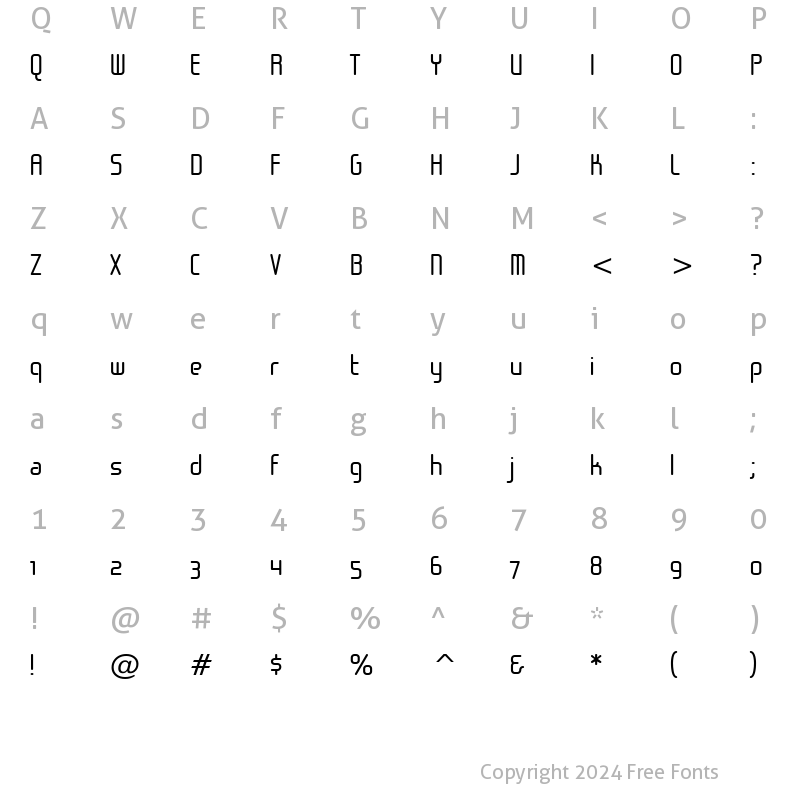 Character Map of Sugarskin BTN Bold