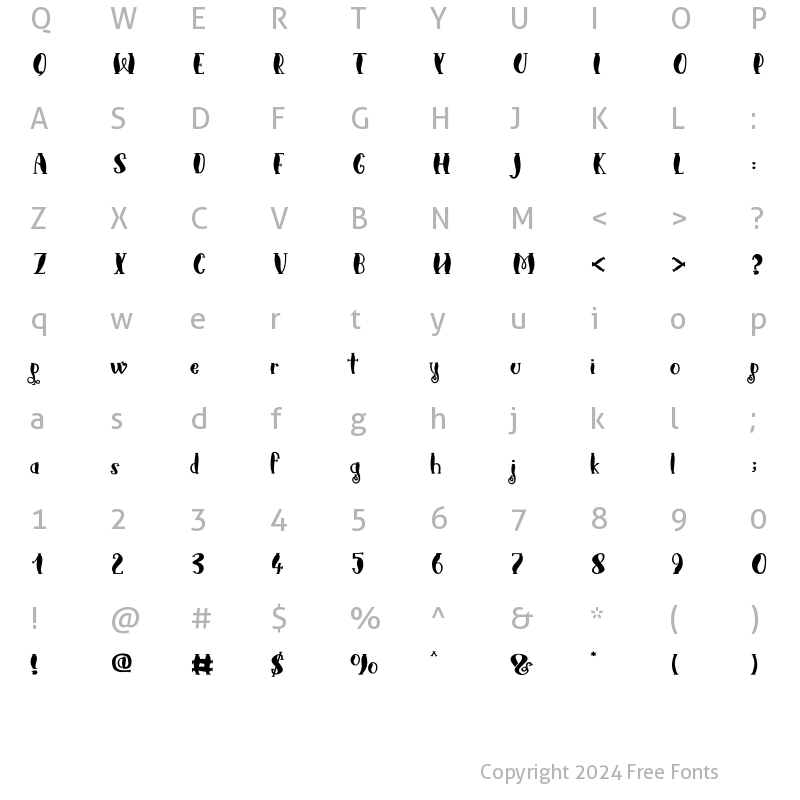 Character Map of Sugarsnaps Regular