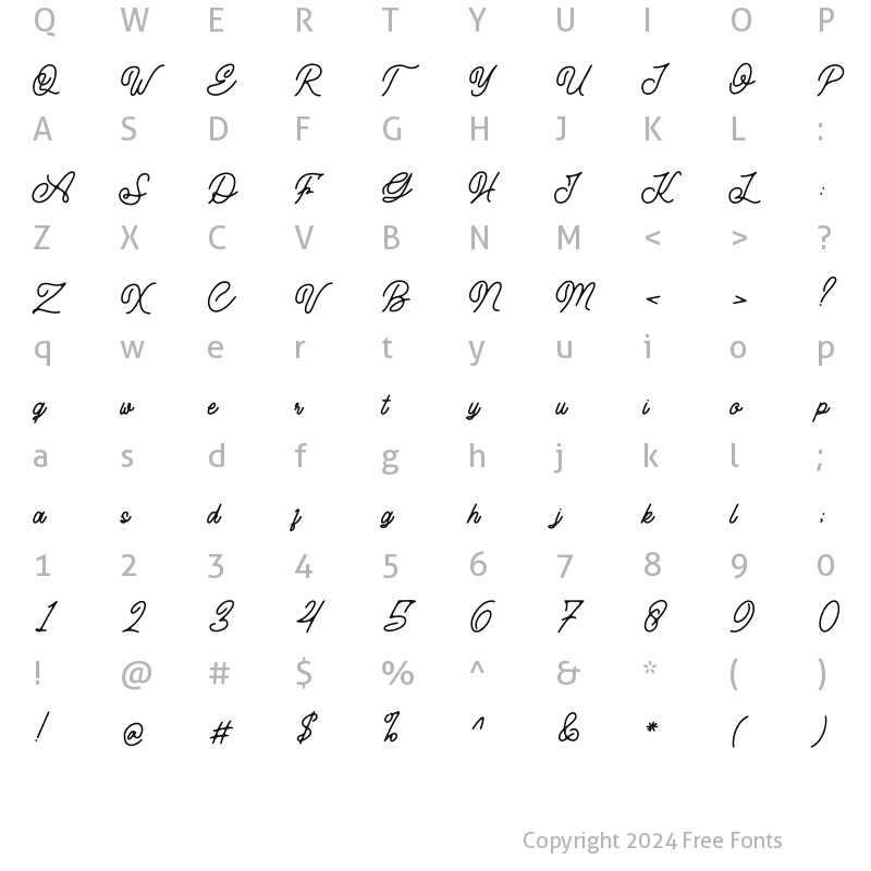 Character Map of Sugeng Rawuh Regular