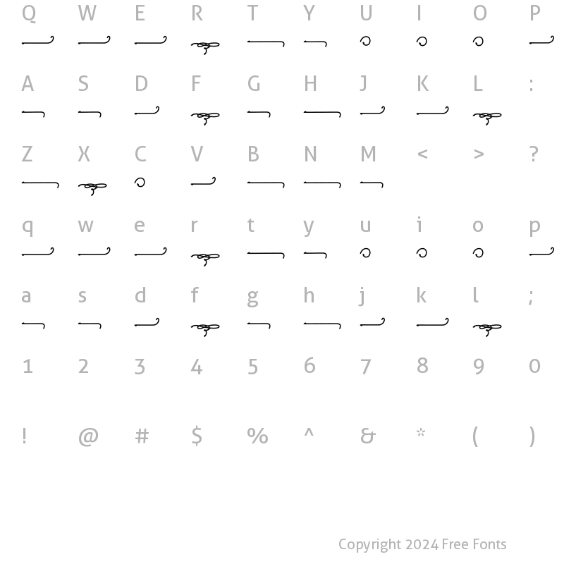 Character Map of Sugeng Rawuh Swashes