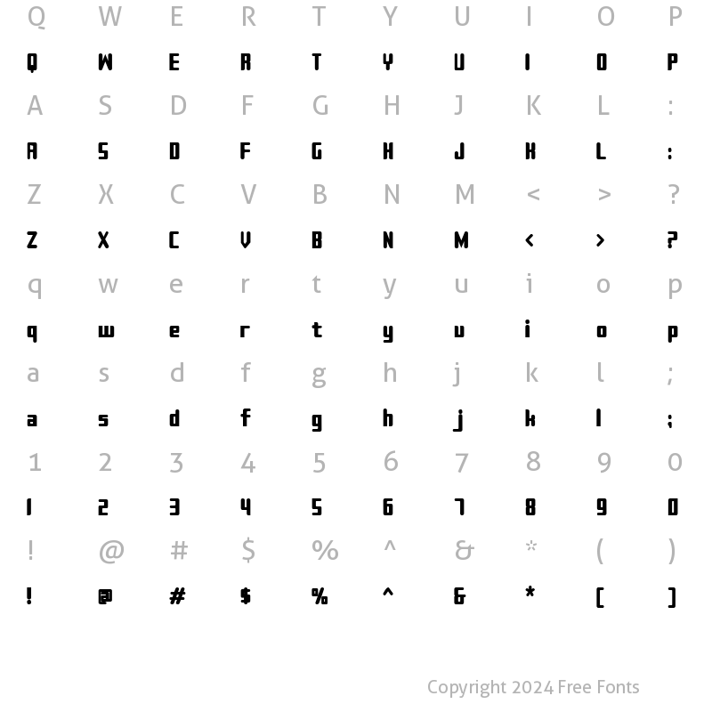 Character Map of Sujeta Bold