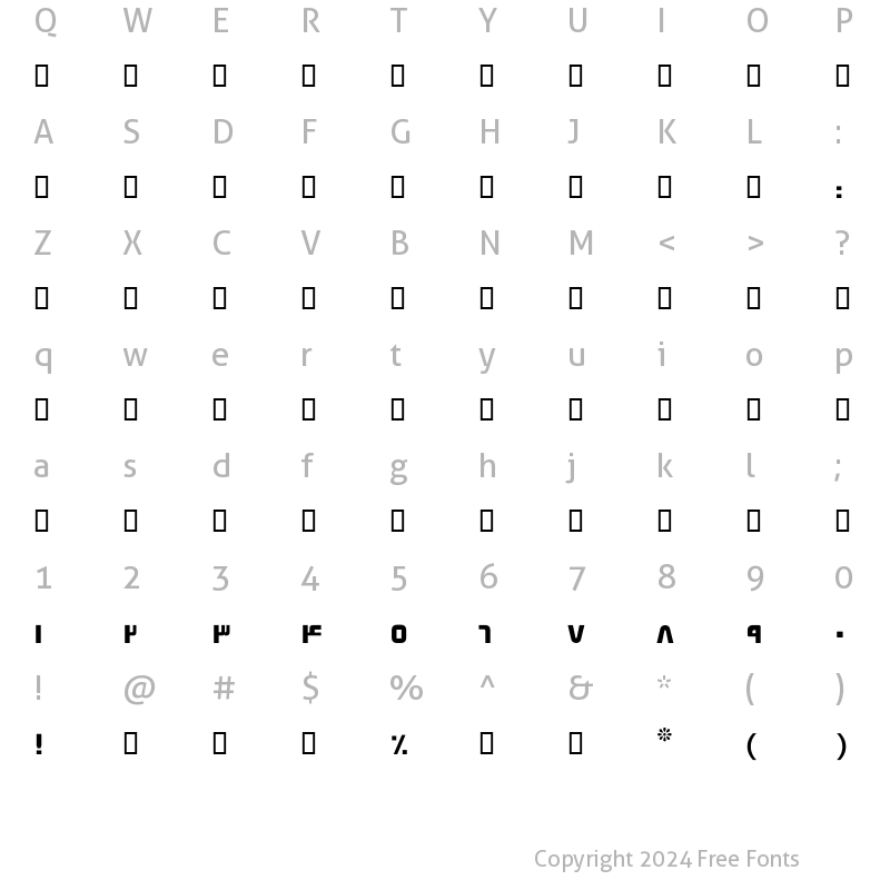 Character Map of Sultan Koufi Bold