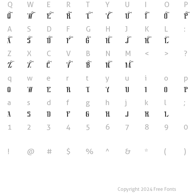 Character Map of SummerTimeFont Aged Regular