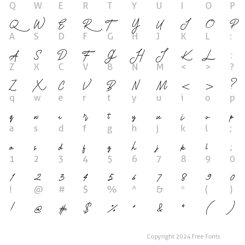 Character Map of Sunbather Regular