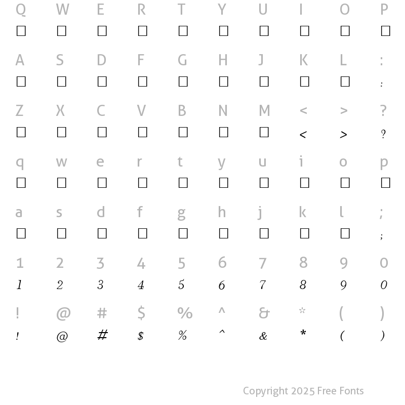 Character Map of SUNDARAM-0810 Regular