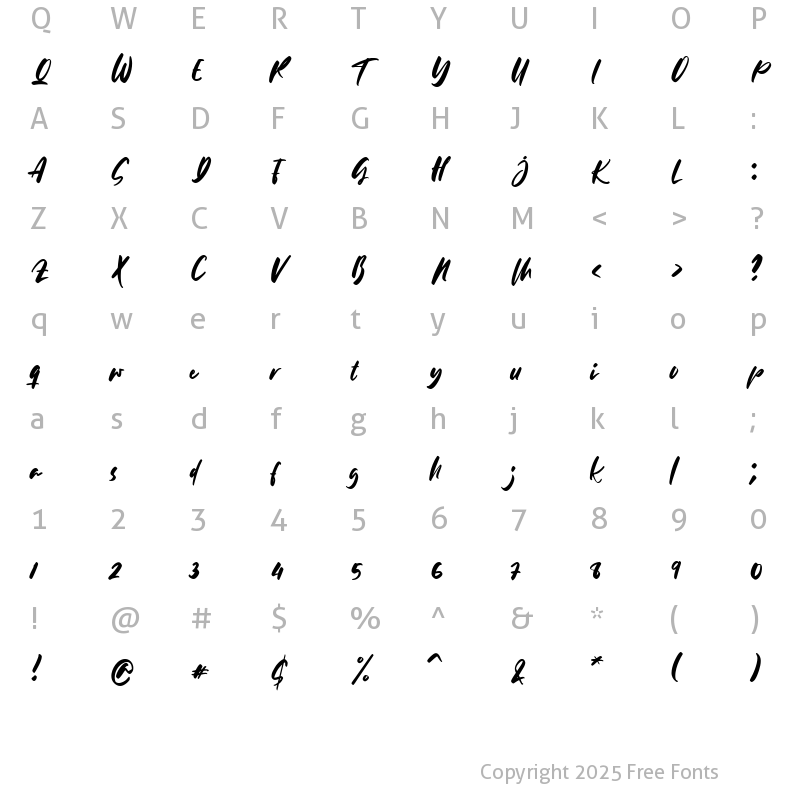 Character Map of Sundaymorph Regular