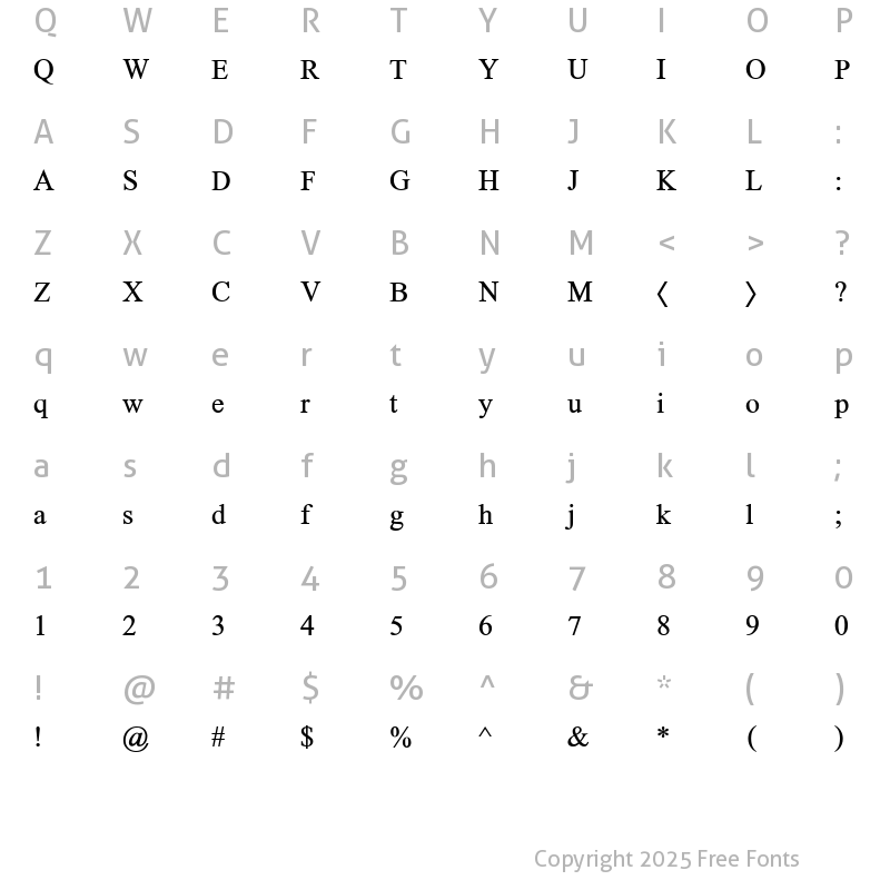 Character Map of SungDong Myungjo B