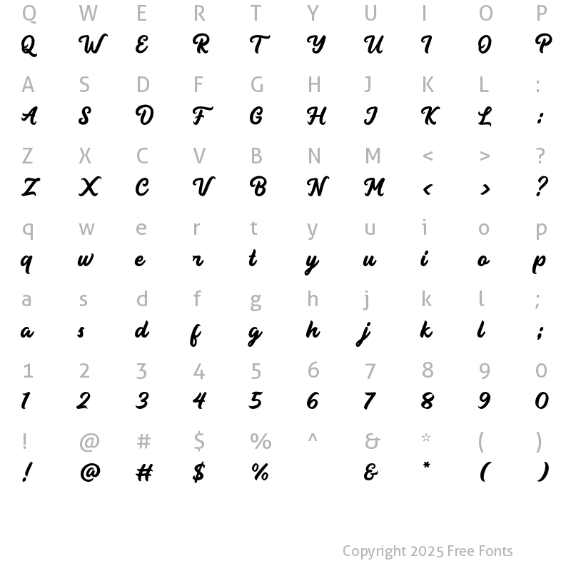 Character Map of Sunkids Regular