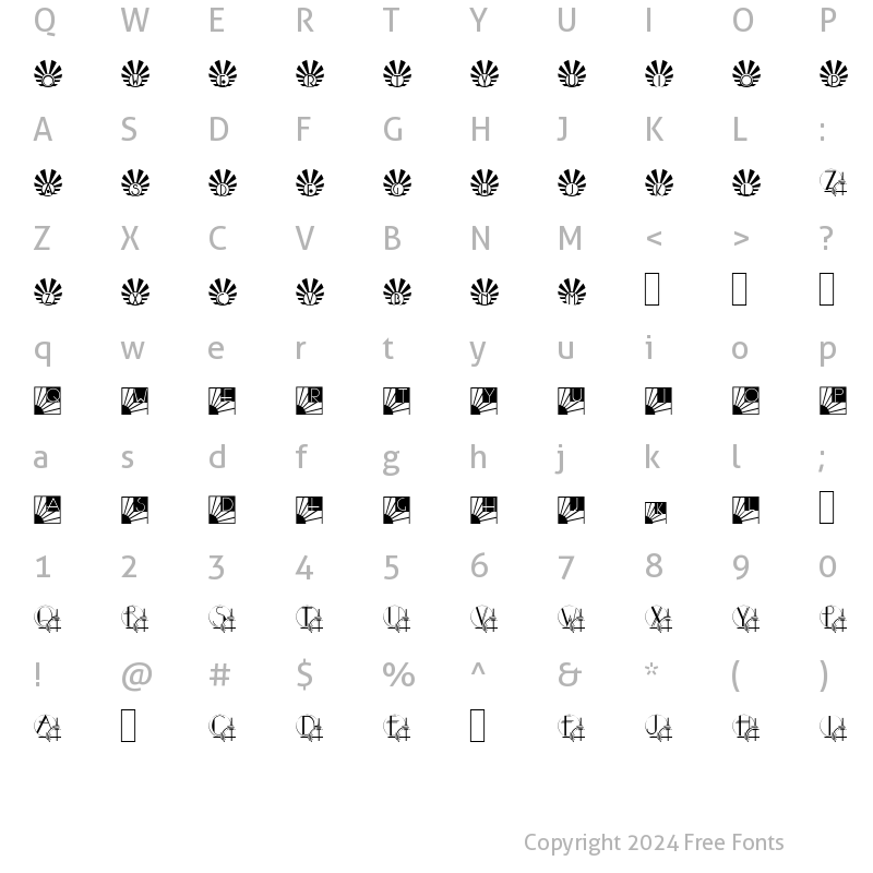 Character Map of SunriseSunset Normal