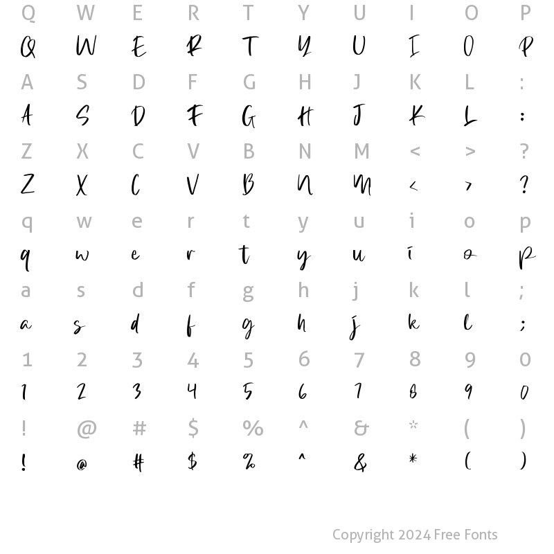 Character Map of Sunthai Regular