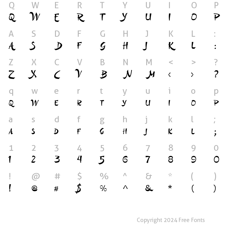 Character Map of Sunwind SmallCaps Regular