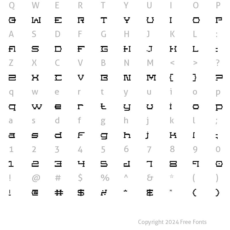 Character Map of Superago Expanded Expanded