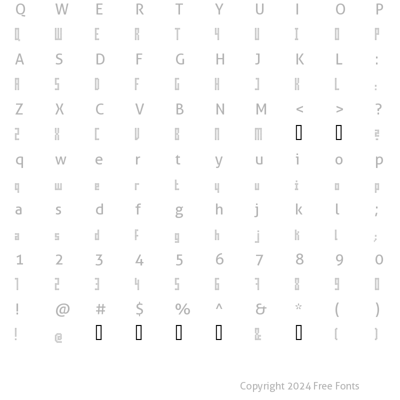 Character Map of superaircraft Regular