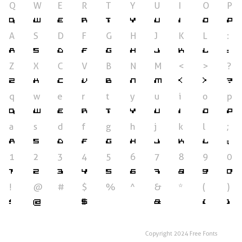 Character Map of superdigital Regular