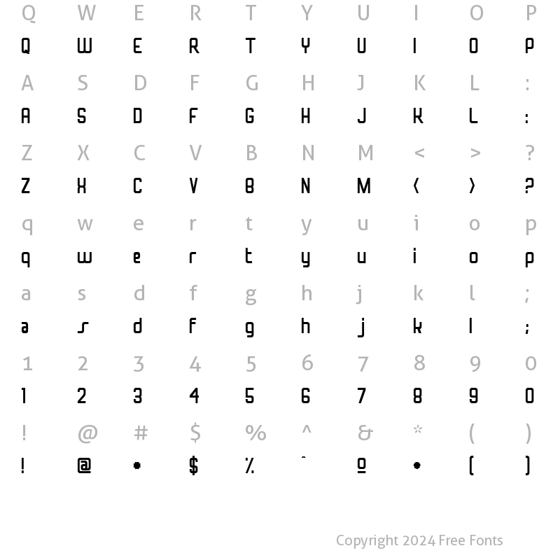 Character Map of Superfly 2001 Heavy