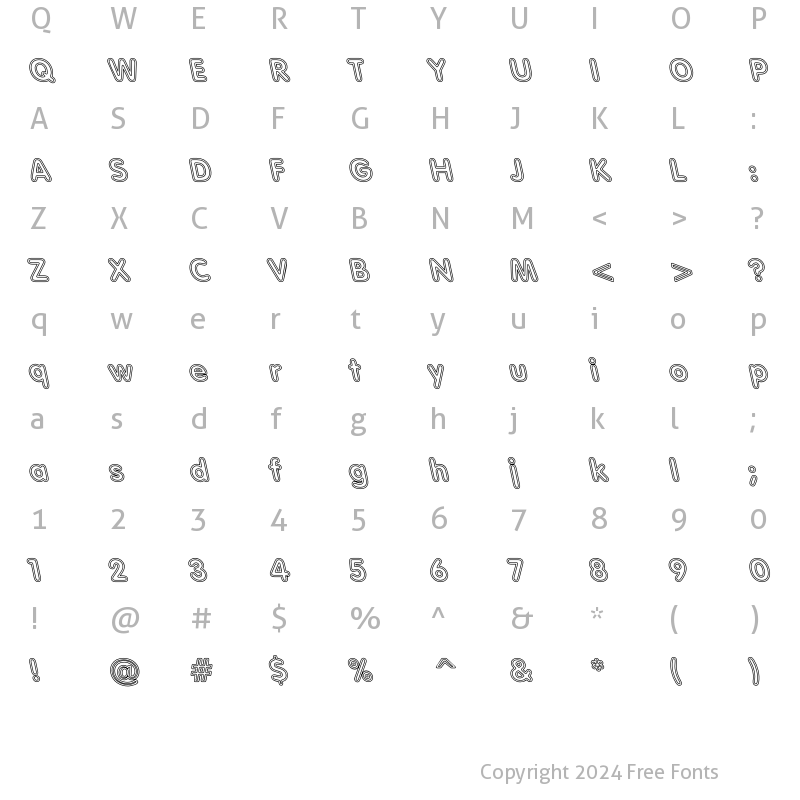 Character Map of Superglut Bionic Regular