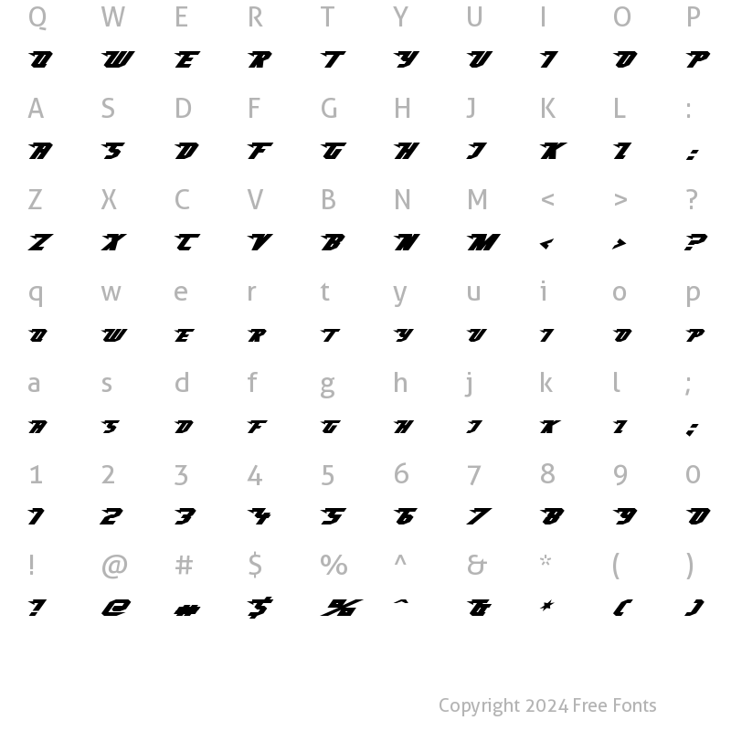 Character Map of SuperHeterodyne Regular