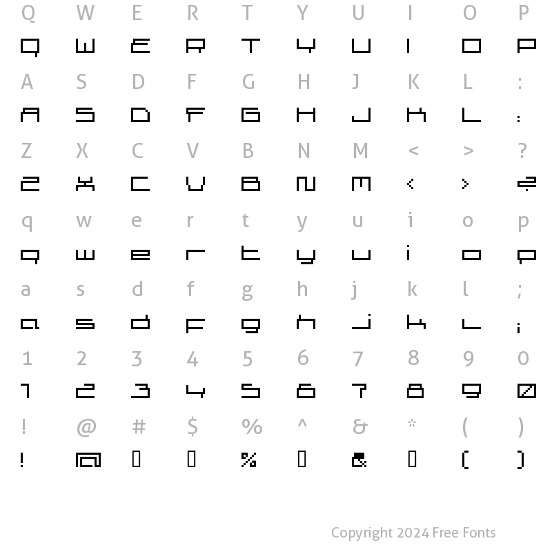 Character Map of superscreen Regular