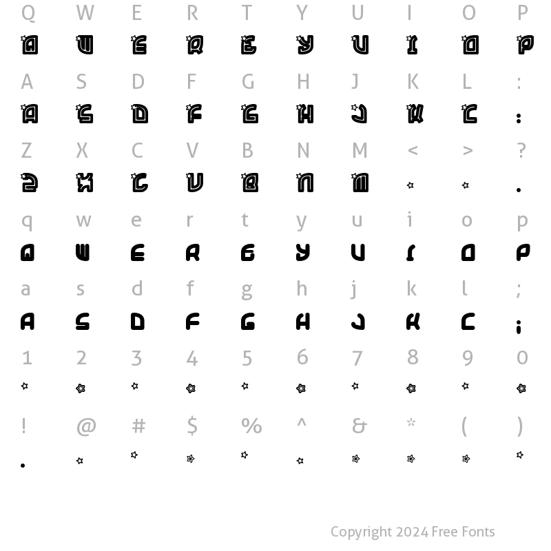 Character Map of SuperTrooper Regular