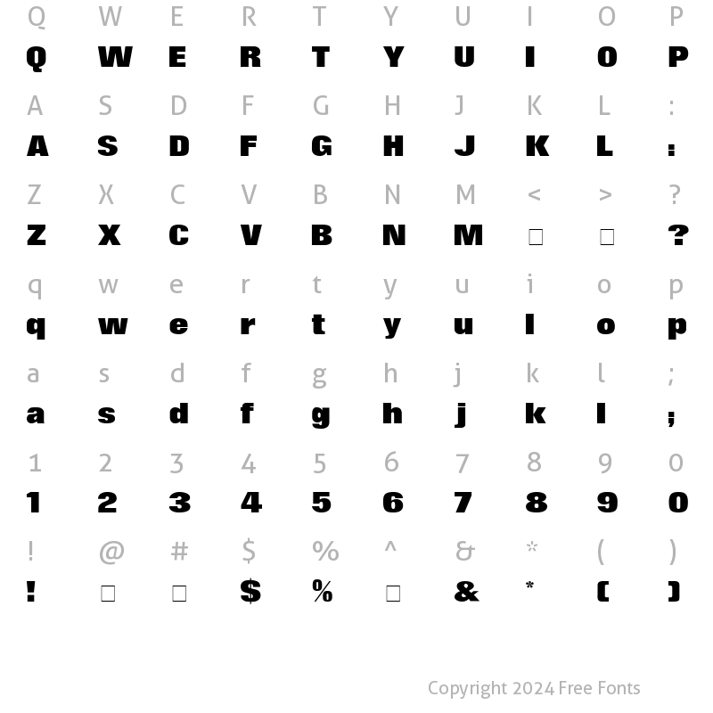 Character Map of Surin Display SSi Regular