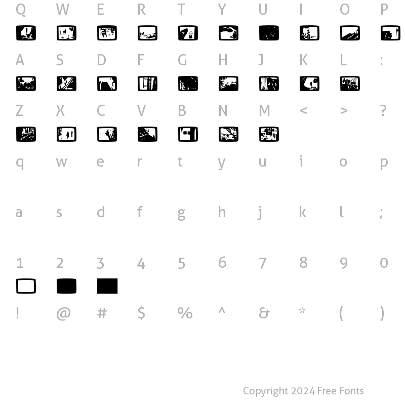 Character Map of Surveillance Scenes Regular