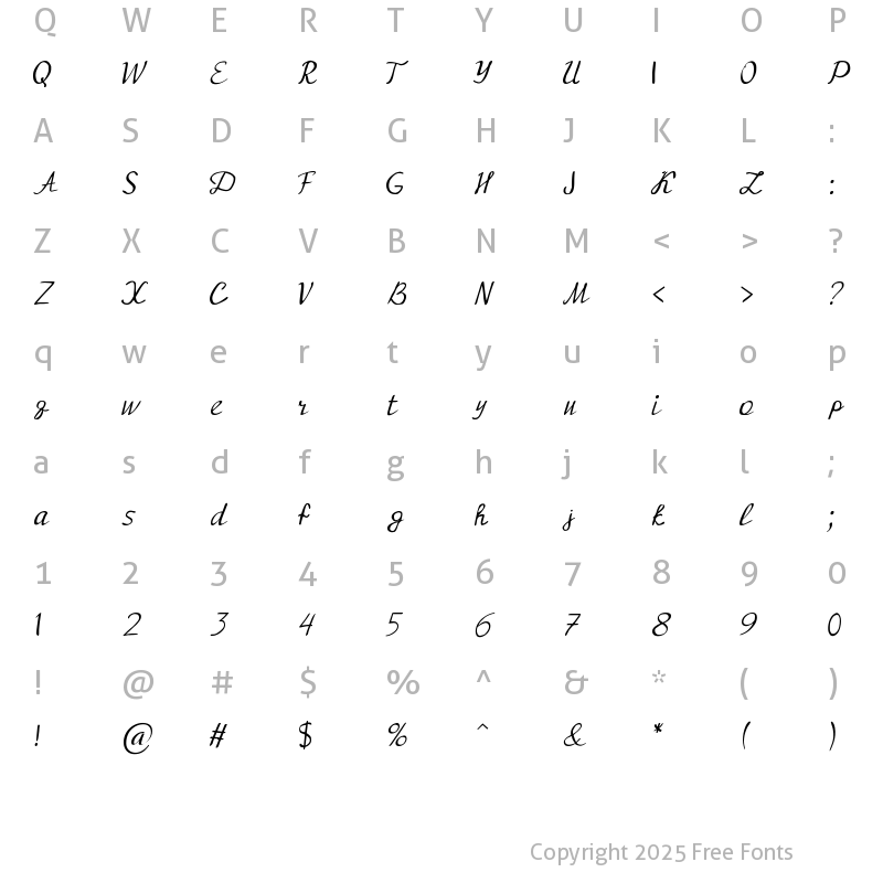 Character Map of Svitanok Regular