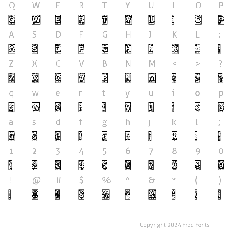 Character Map of Swamp Type Regular