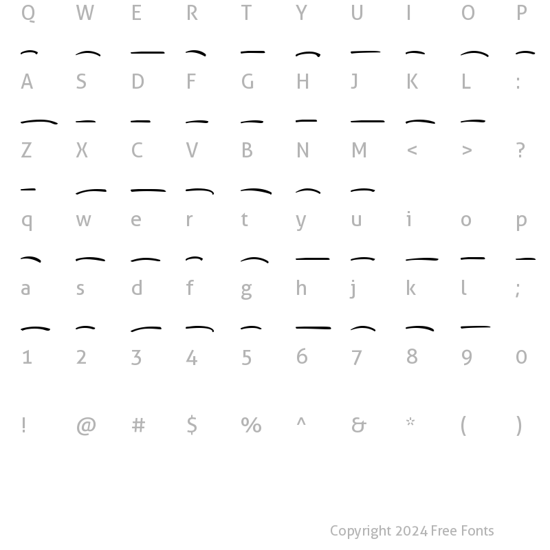 Character Map of Swash Amchiela Regular