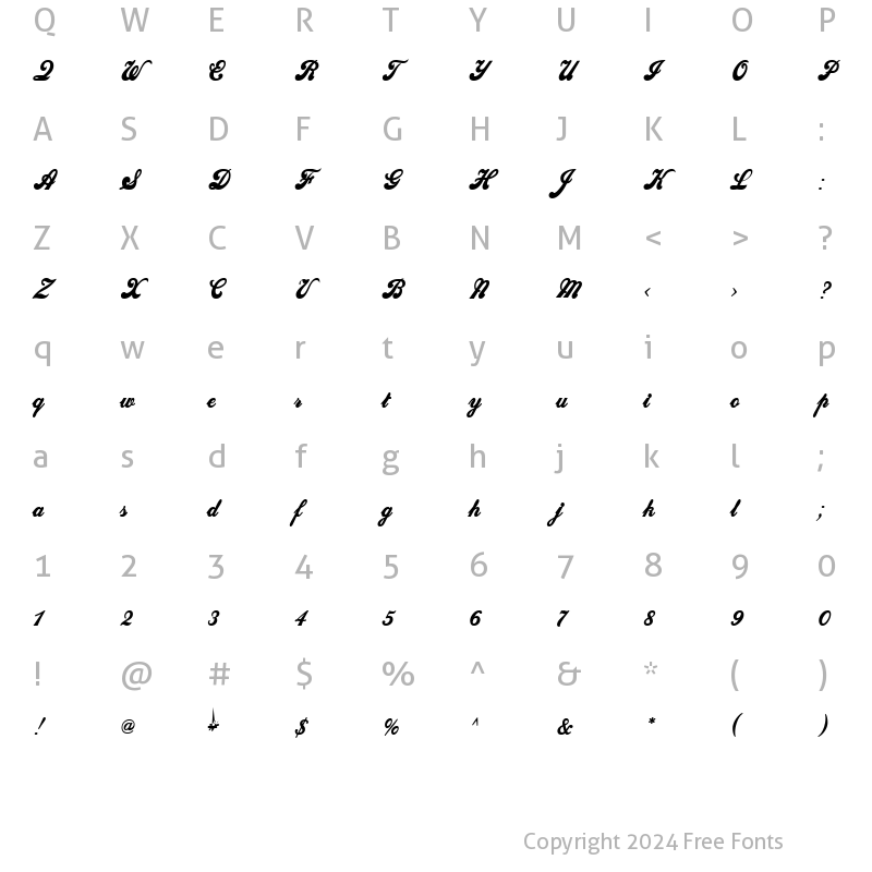 Character Map of Sweden Condensed Bold